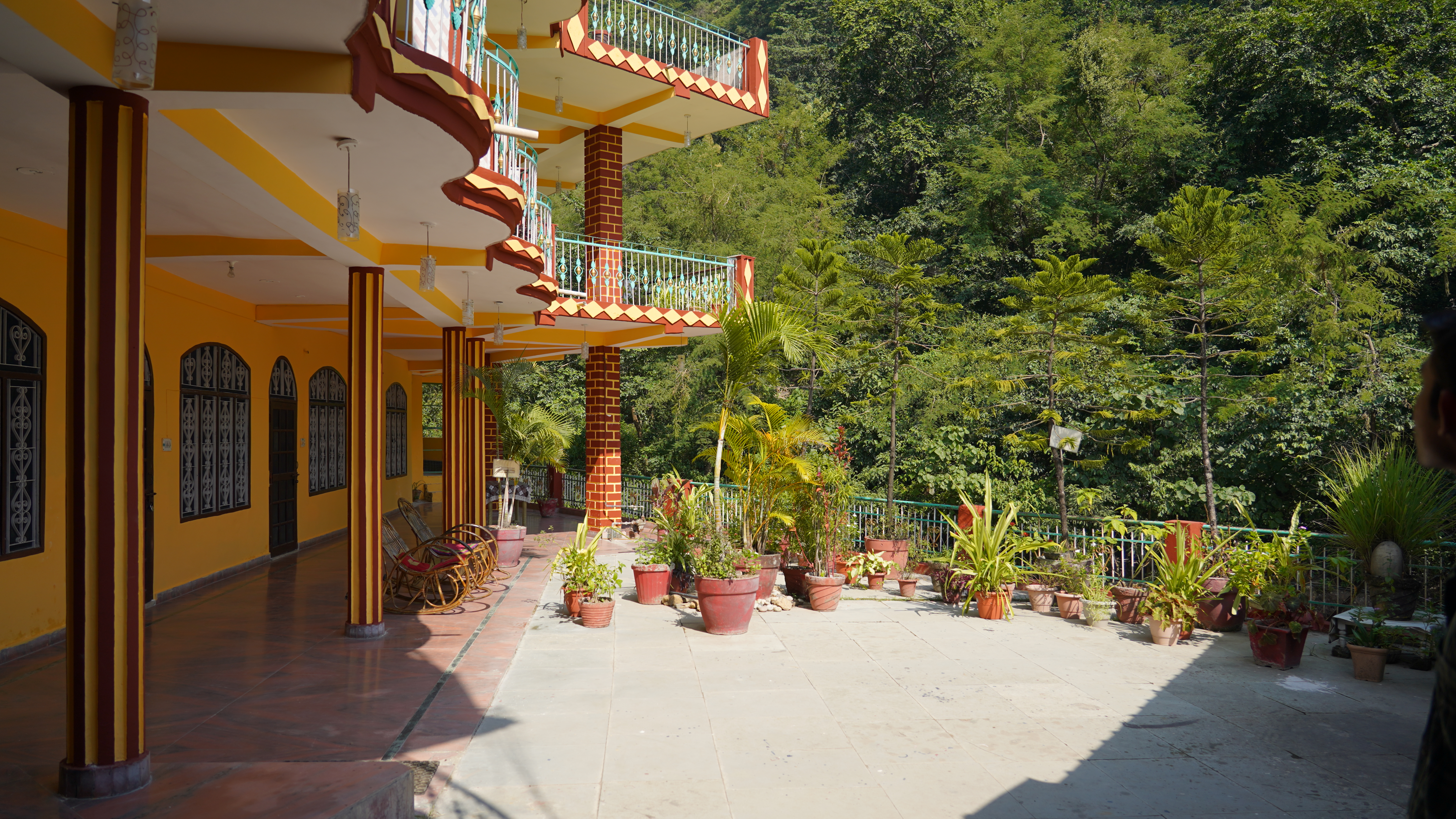Rishikesh Sadan ashram courtyard