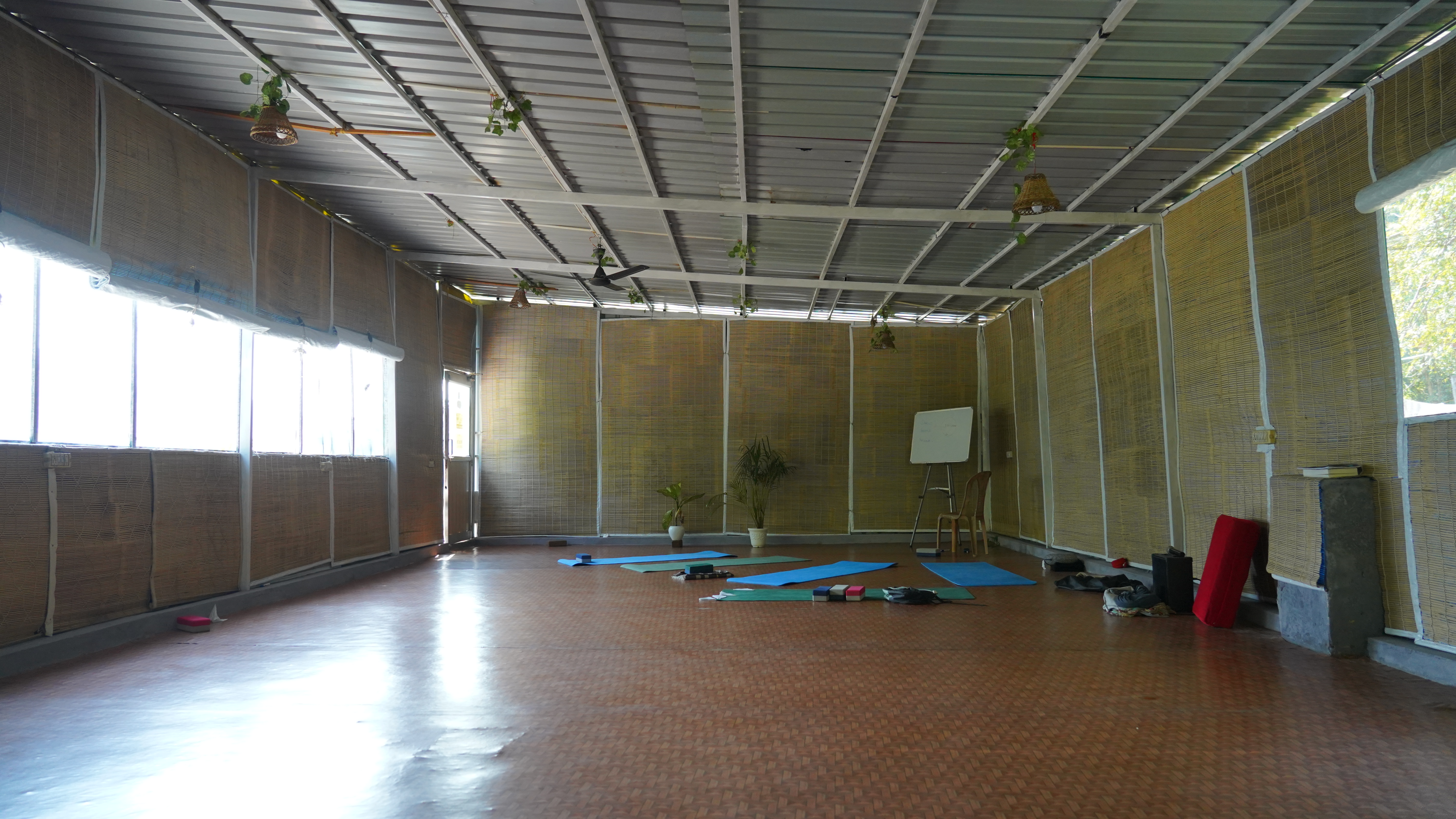 Yoga practice at Rishikesh Sadan